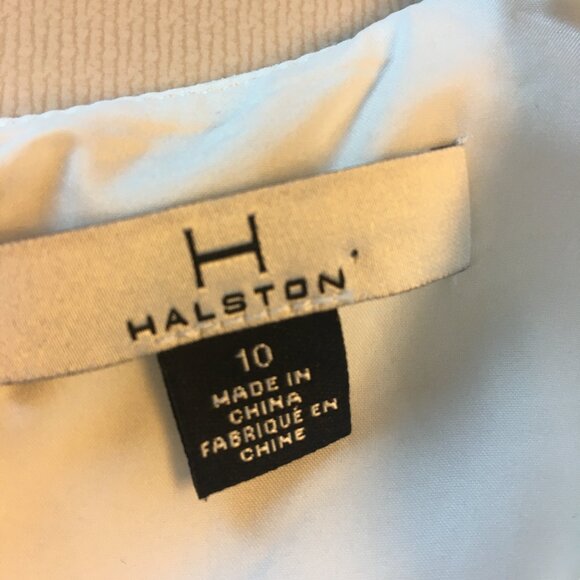 Halston Dress Womens Sz 10 Off White Handkerchief Hem Fairy Girly Beach Wedding - Picture 10 of 12